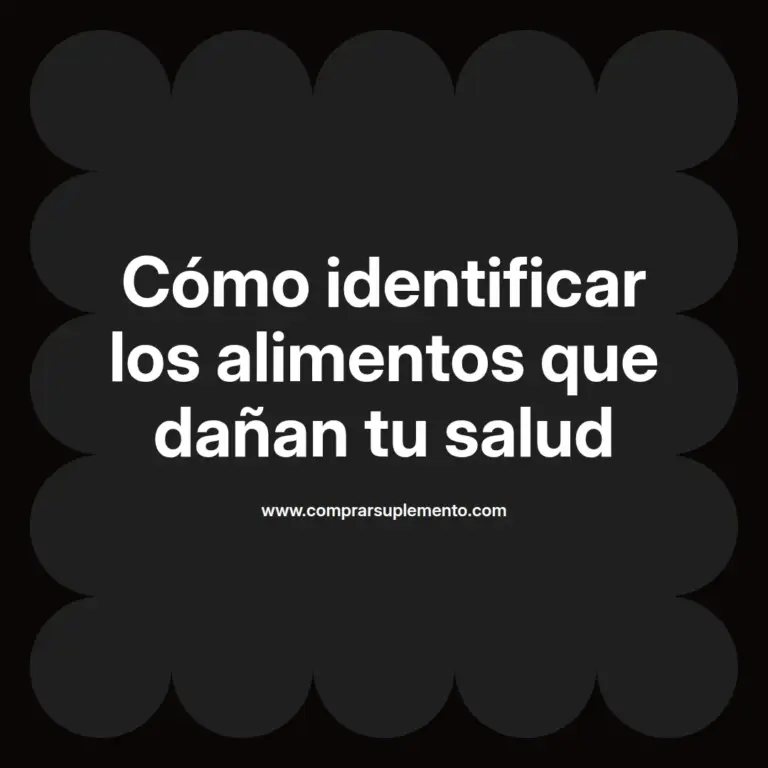 imagen destacada del post con un texto en el centro que dice Cómo identificar los alimentos que dañan tu salud y abajo del texto aparece el nombre del autor Omar Obando